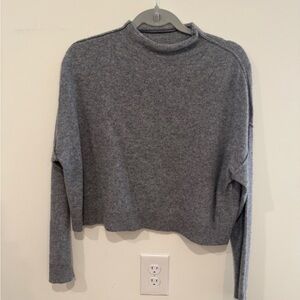 Pilcro 100% Cashmere Gray Cropped Crewneck Sweater XXS